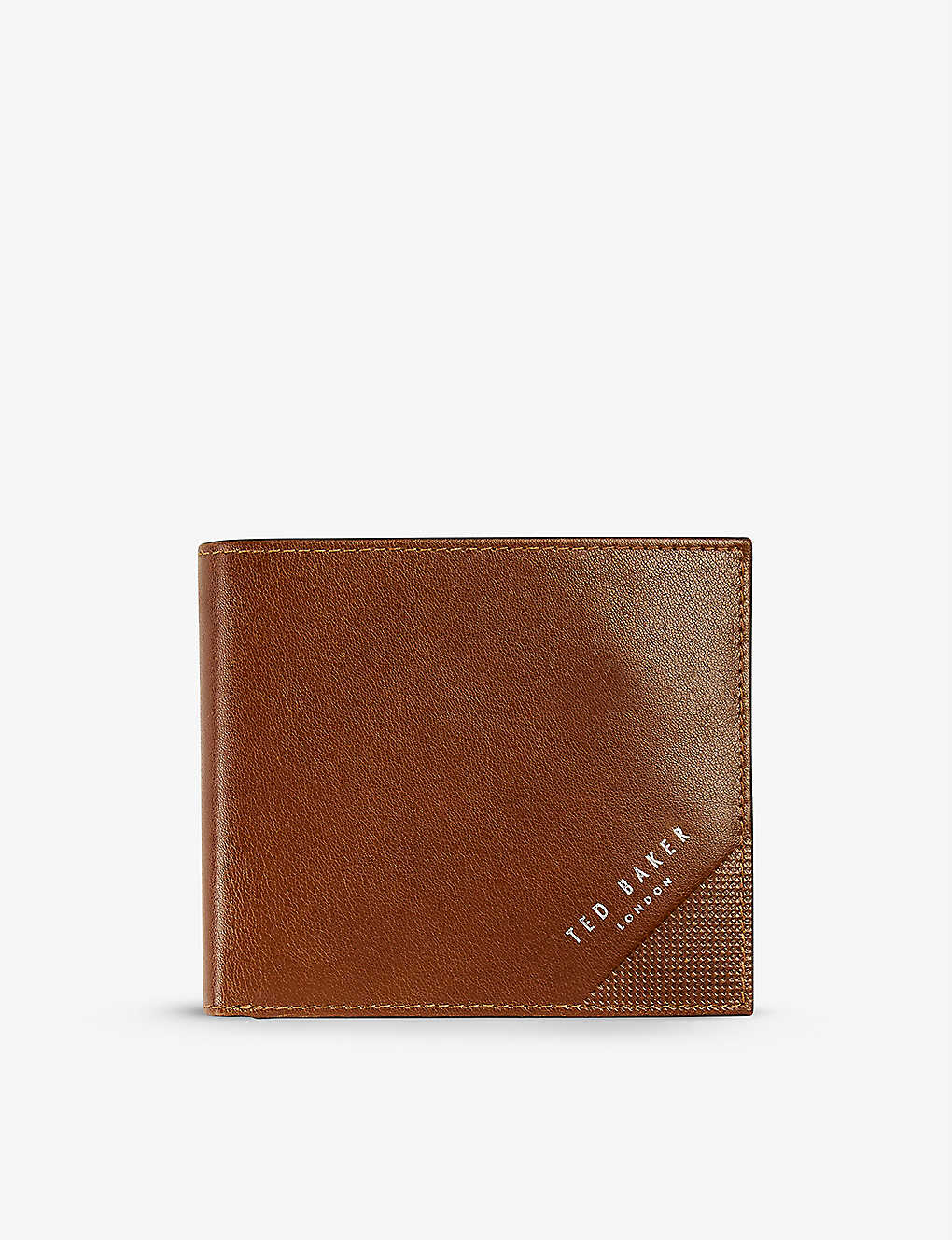 Ted Baker Prug Leather Wallet In Tan