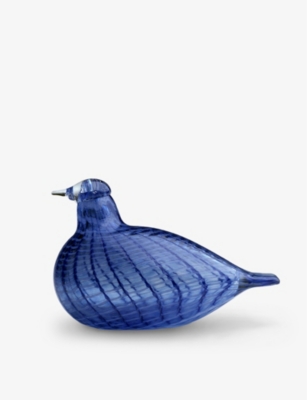 IITTALA: Birds by Toikka Blue Bird glass ornament 8.5cm