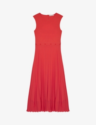 open lace back dress Maje sleeveless jam pleated dress - BOPF main image 0