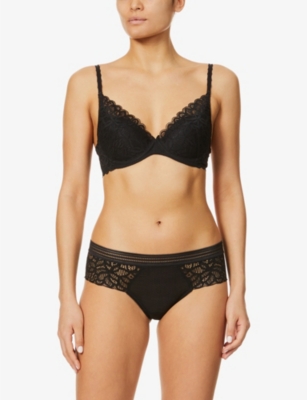 WACOAL - Raffiné underwired stretch-lace plunge bra