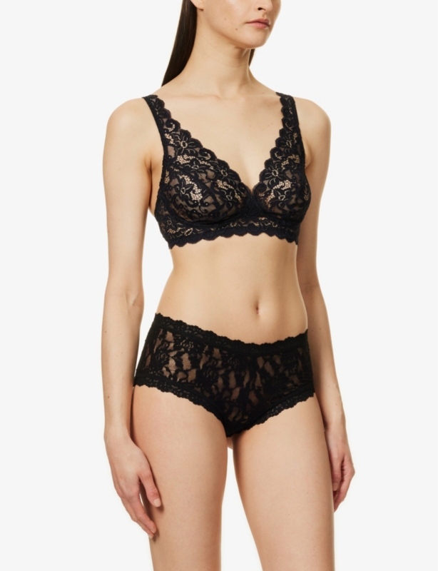 Signature stretch-lace bra