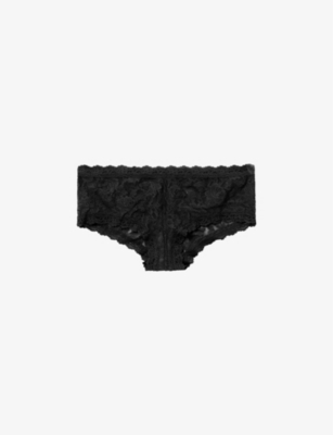Hanky Panky Signature Mid-rise Stretch-lace Briefs In Black