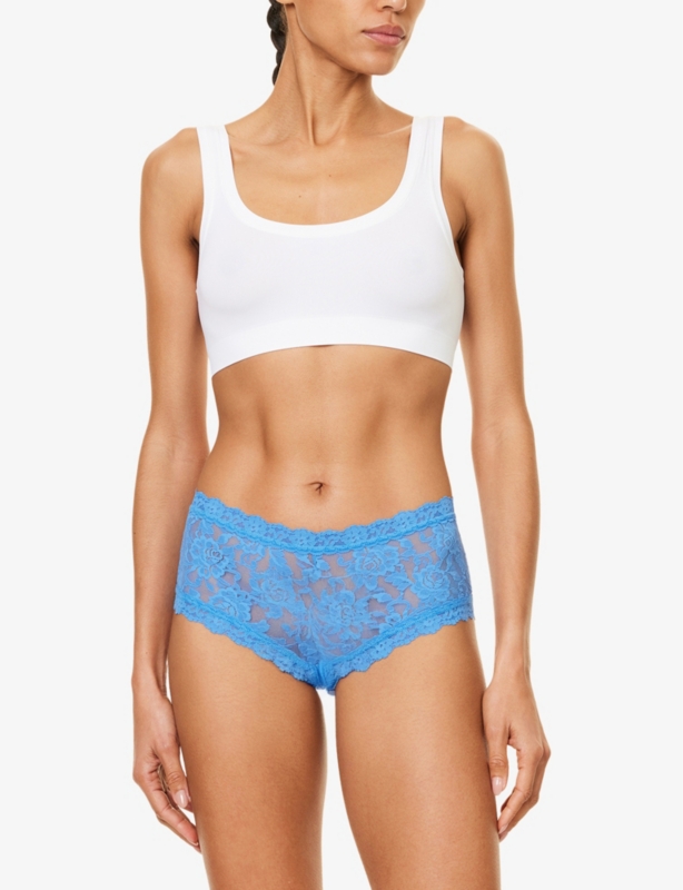 Signature Lace stretch-jersey boyshort briefs