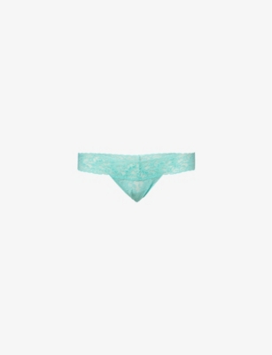 Signature Lace low-rise stretch-jersey thong