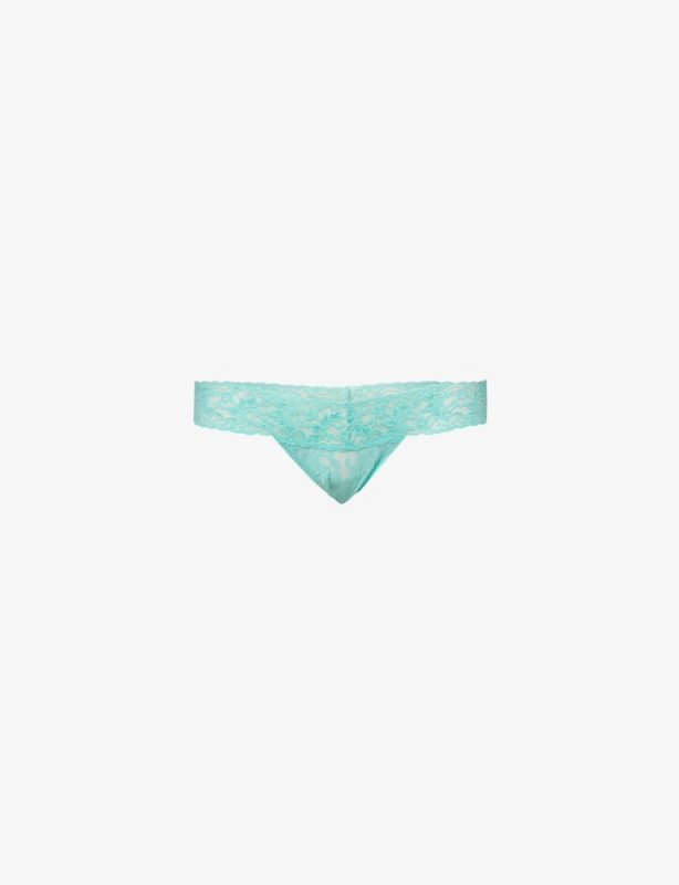 Signature Lace low-rise stretch-jersey thong