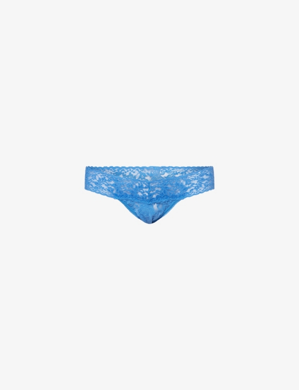 Signature Lace low-rise stretch-jersey thong
