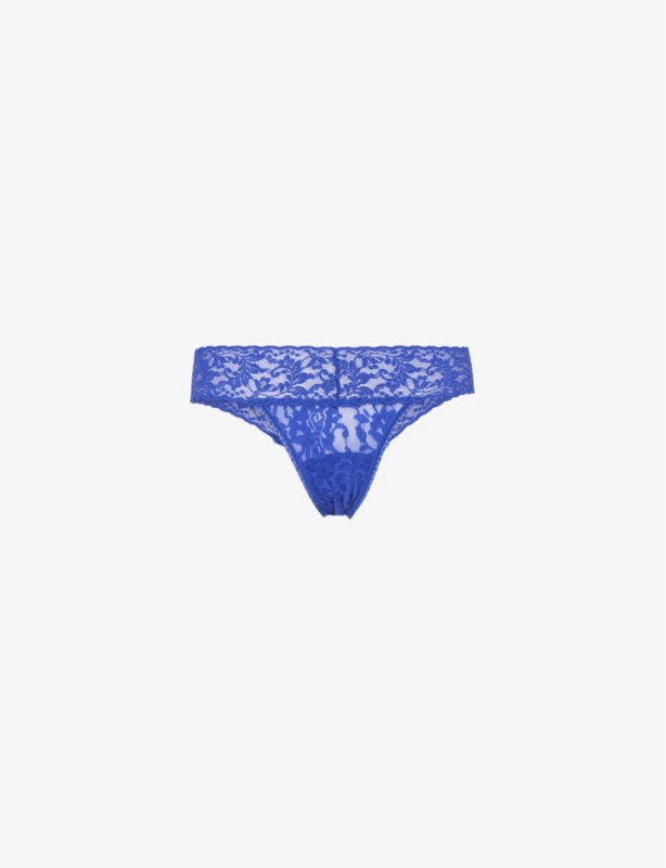 Signature Lace low-rise stretch-jersey thong