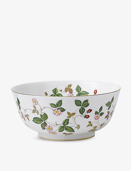 WEDGWOOD: Wild Strawberry fine bone china salad bowl 25cm