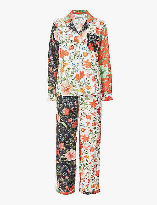 DESMOND AND DEMPSEY: Persephone floral-print organic cotton pyjama set