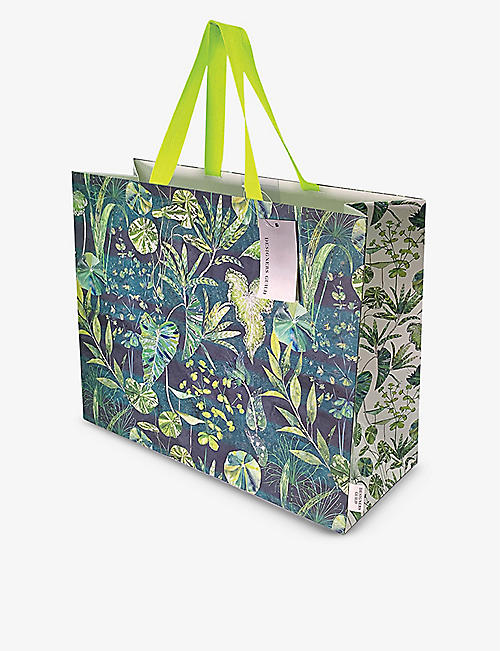 DEVA DESIGNS: Botanical-print gift bag 28cm