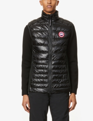 Shop Canada Goose Men's Black Hybridge Lite Funnel-neck Shell-down Gilet