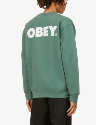 obey hoodie green