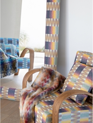 MISSONI HOME: Montgomery zig-zag wool-blend cushion 40cm x 40cm