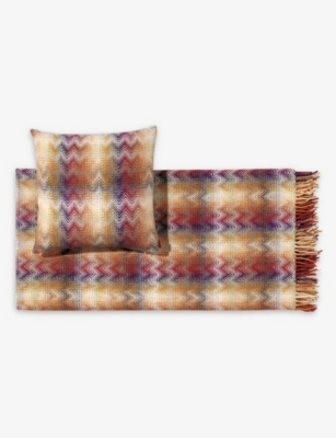 MISSONI HOME: Montgomery zig-zag wool-blend cushion 40cm x 40cm