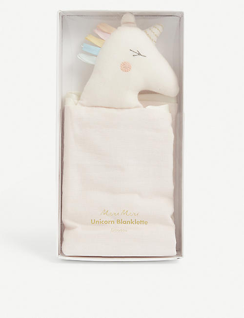 MERI MERI: Unicorn organic cotton blanket