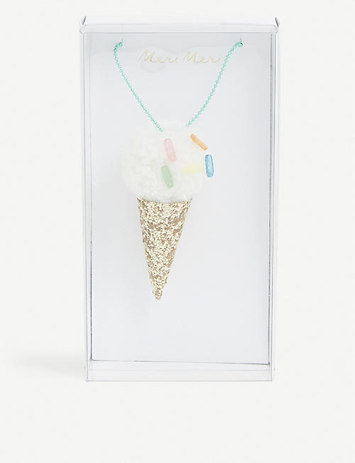MERI MERI: Glittered ice cream-pendant necklace