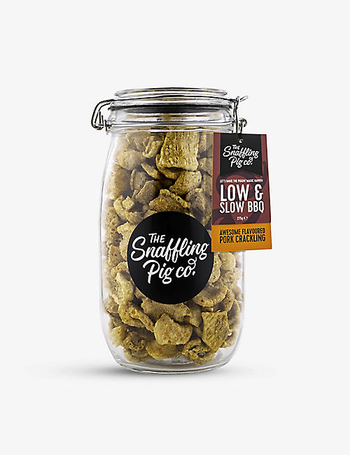 SNAFFLING PIG: Low and Slow BBQ Pork crackling gift jar 275g