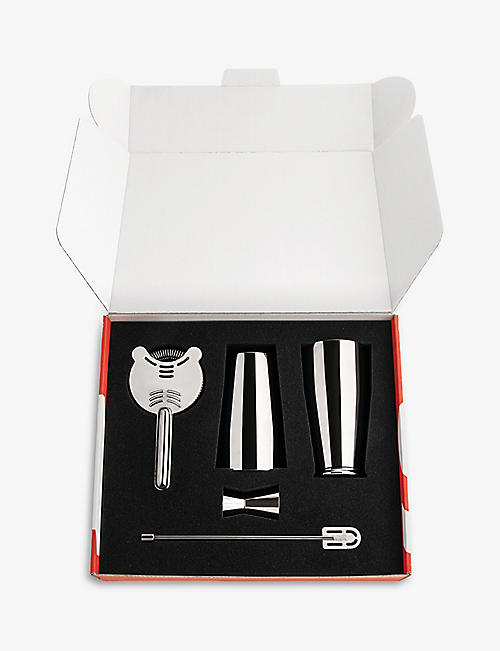 ALESSI: Il bar stainless steel cocktail gift set of four