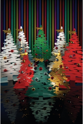 ALESSI: Bark steel Christmas tree decoration with magnets 30cm