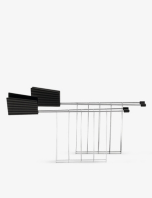 ALESSI: Plissé stainless steel toast racks 31.5cm
