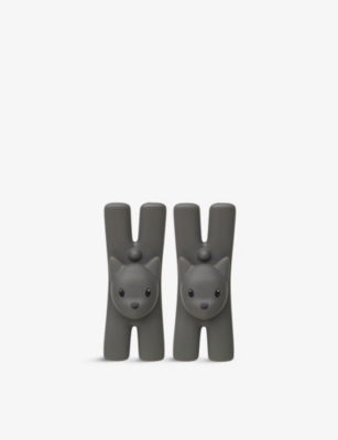 ALESSI: Giampo and Lampo PVD-coated resin clips set of two