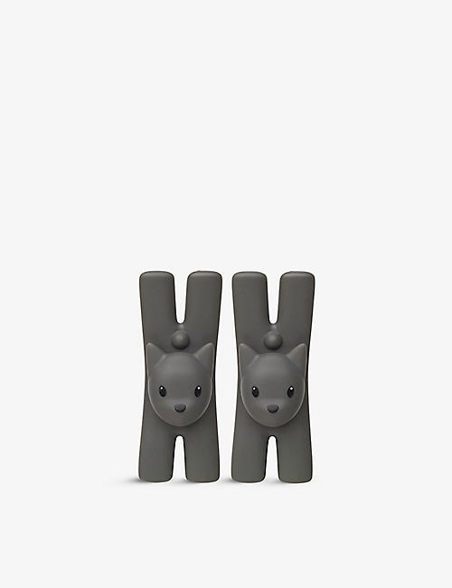 ALESSI: Giampo and Lampo PVD-coated resin clips set of two