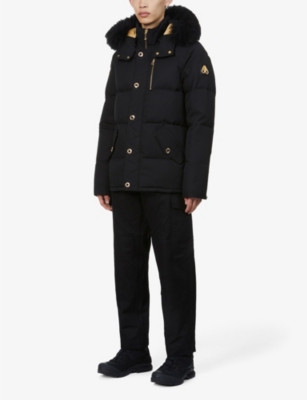 designer mens parka coats with fur hood