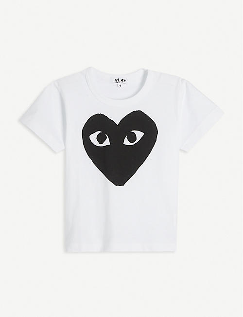 COMME DES GARCONS: Heart-print cotton-jersey T-shirt 2-6 years