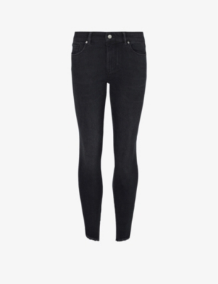 Allsaints Miller Corduroy Skinny Jeans In Blue/black