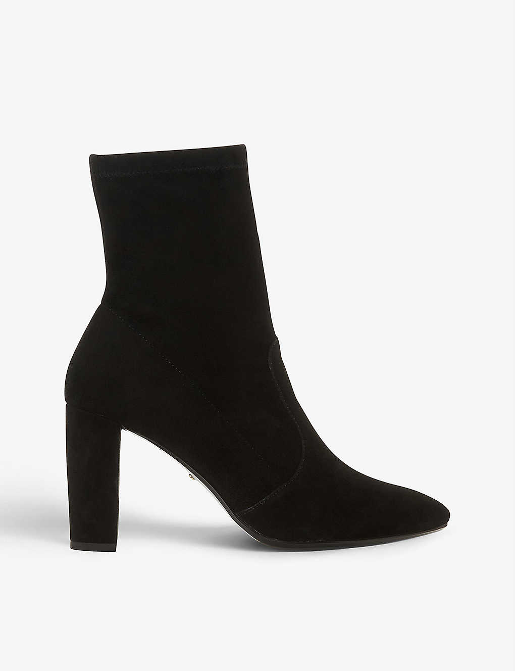 Dune Optical Suede Sock Boots In Black Suede Mix
