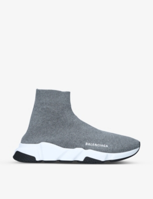 high top knitted trainers