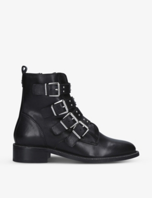 Carvela Multi-strap Leather Ankle Boots In Black