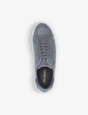 Shop Axel Arigato Mens Grey Clean 90 Suede Low-top Trainers