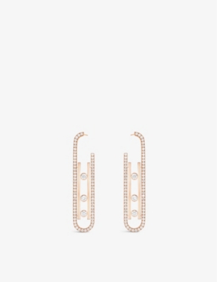 MESSIKA: Move 10th 18ct rose-gold and 1.01ct diamond earrings