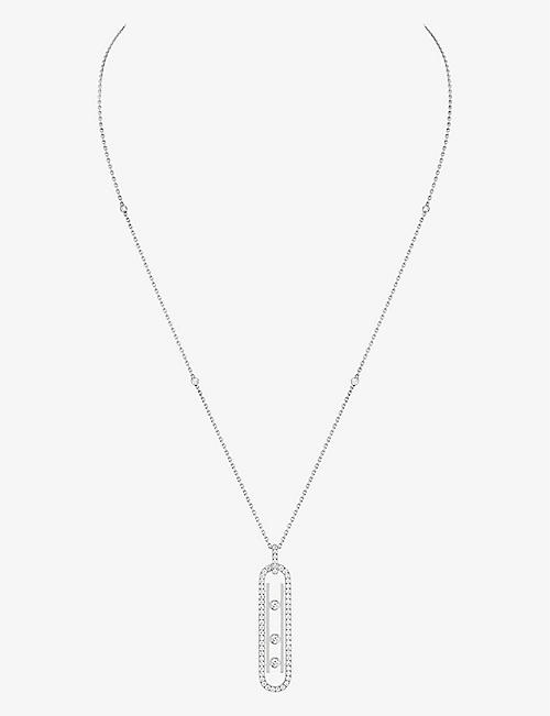 MESSIKA: Move 10th 18ct white-gold and diamond necklace