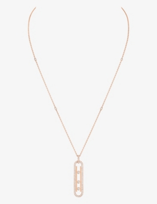 MESSIKA: Move 10th 18ct rose-gold and 0.74ct brilliant-cut diamond pendant necklace
