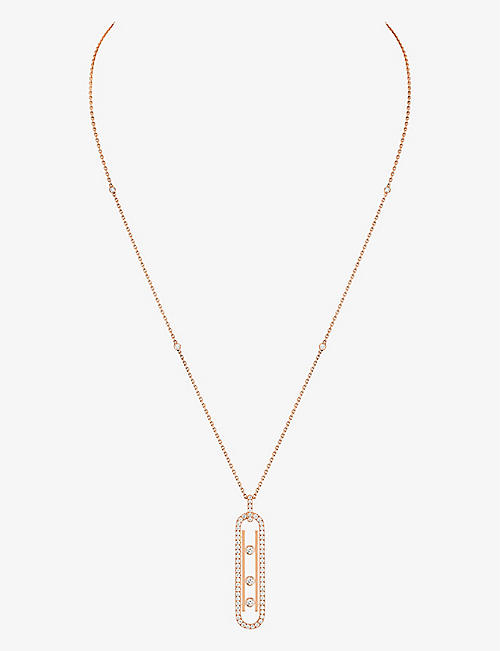 MESSIKA: Move 10th 18ct rose-gold and 0.74ct brilliant-cut diamond pendant necklace
