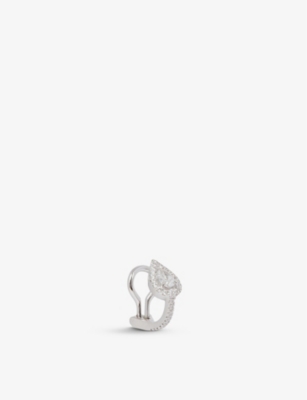 MESSIKA: My Twin 18ct white-gold and 0.25ct pear-cut diamond single clip earring