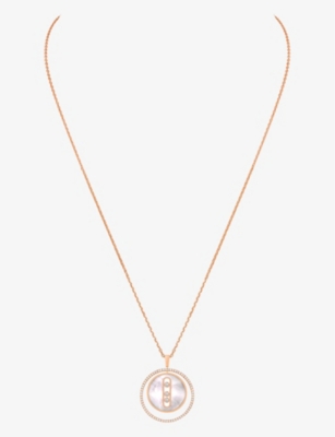 MESSIKA: Lucky Move 18ct rose-gold, diamond and mother-of-pearl necklace