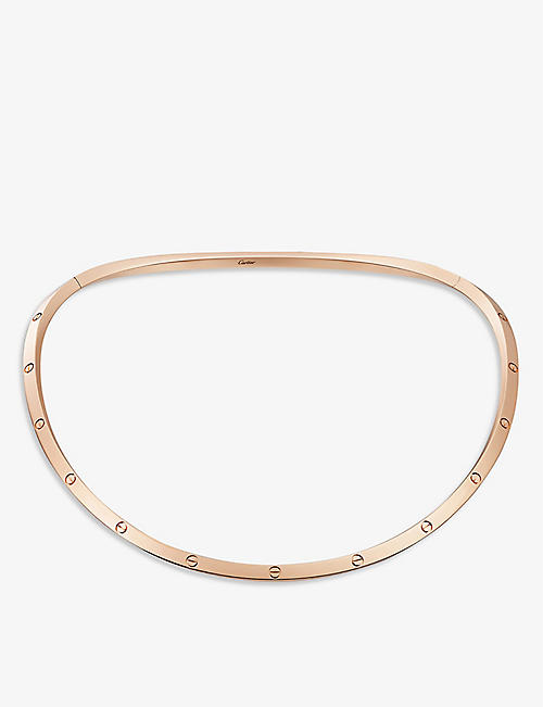 CARTIER: LOVE 18ct rose-gold torque necklace