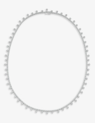 Shop De Beers Dewdrop Necklace In White Gold In 18k White Gold