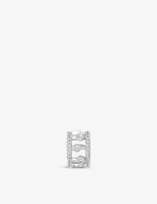 DE BEERS JEWELLERS: Dewdrop 18ct white-gold and diamond ear cuff