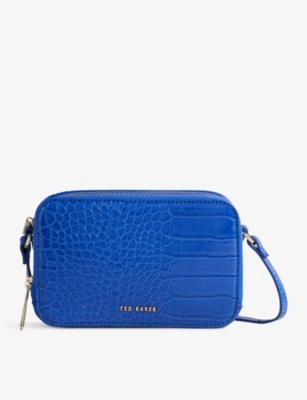 Ted Baker Womens Brt-blue Debbi Crocodile-embossed Leather Camera