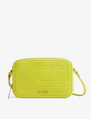 Ted Baker Womens Lime Debbi Crocodile-embossed Leather Camera