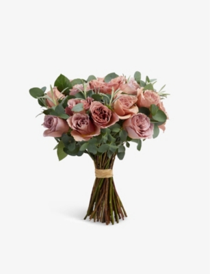 THE REAL FLOWER COMPANY: Simply Caffe Latte Roses medium scented bouquet