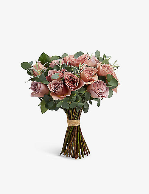 THE REAL FLOWER COMPANY: Simply Caffe Latte Roses medium scented bouquet