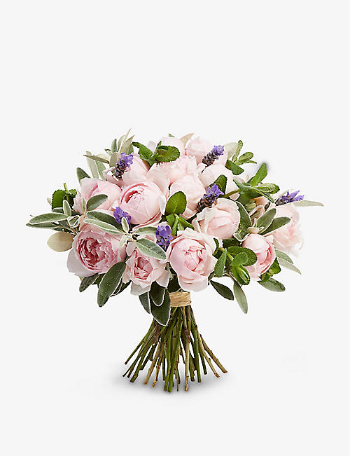 THE REAL FLOWER COMPANY: Simply Peony Pink Rose small scented bouquet