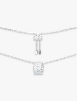 APM MONACO: Météorites sterling silver and zirconia necklace