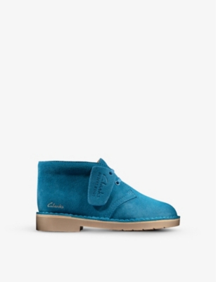 blue suede clarks
