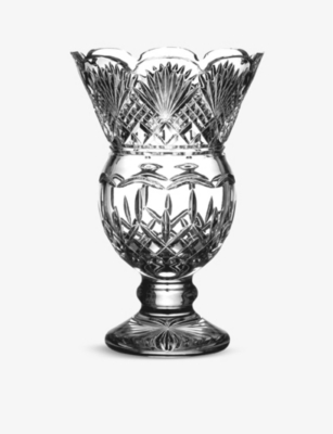 WATERFORD: Lismore Thistle crystal vase 33cm